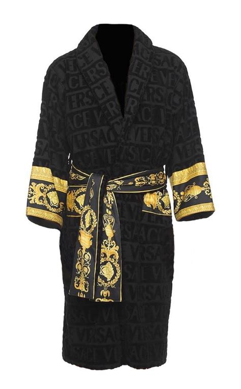 black and gold versace robe